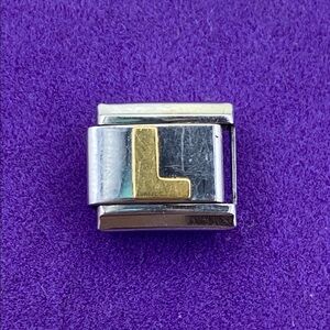 💛 Y2K Stainless Steel 18k Gold ‘L’ Initial Charm Link